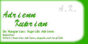 adrienn kuprian business card